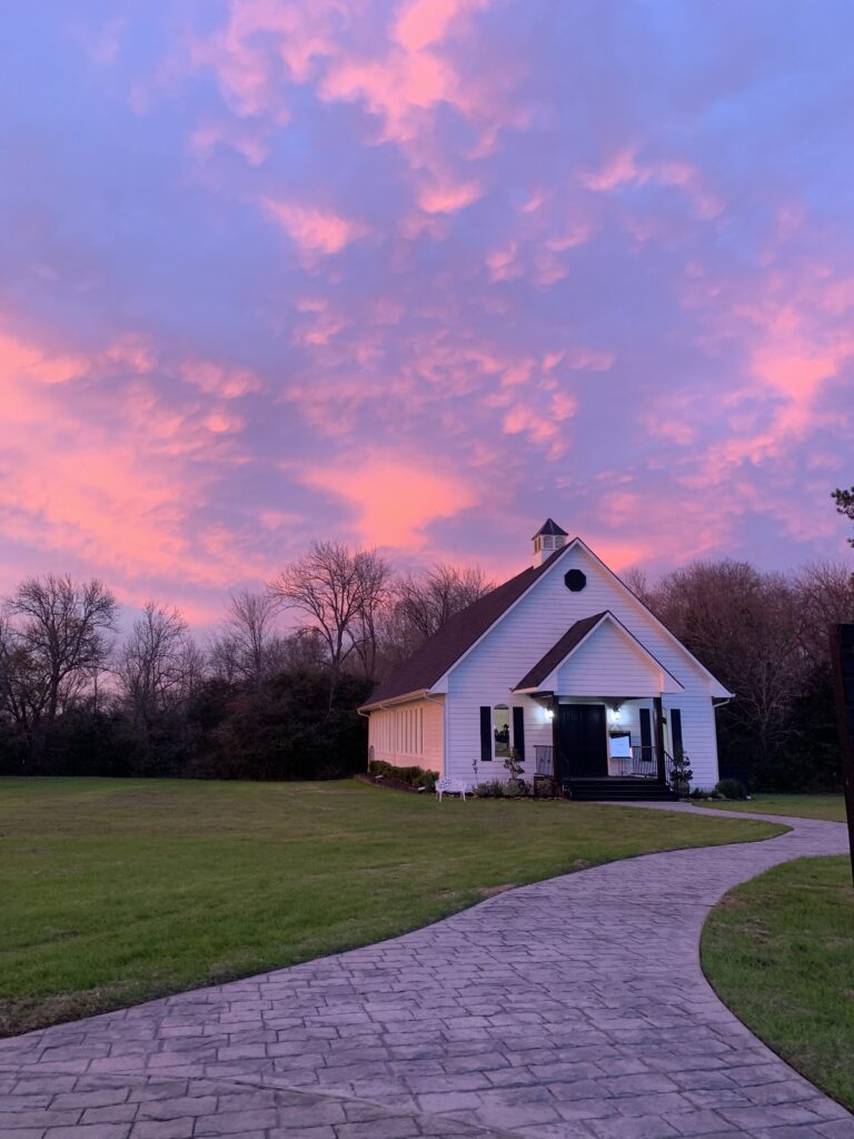 Houston area wedding venue chapel sunset 2